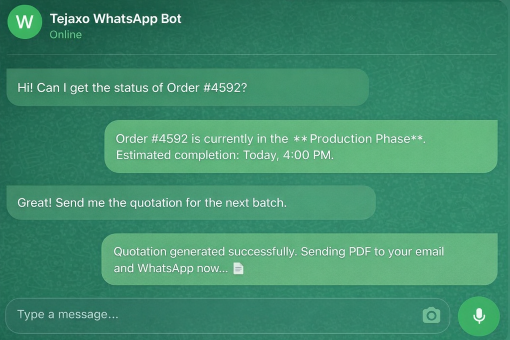 tejaxo erp WhatsApp CRM for Business