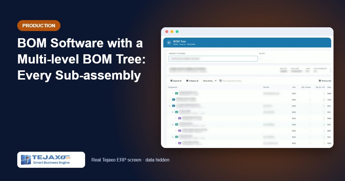 BOM Software with a Multi-level BOM Tree: Every Sub-assembly