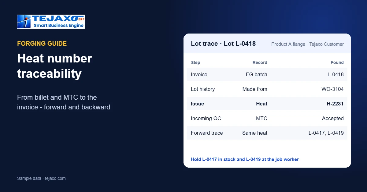 Heat Number Traceability in Forging: From Billet to Invoice
